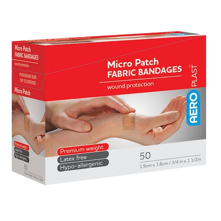 Aeroplast Fabric Small Patch Bandages, 50PK
